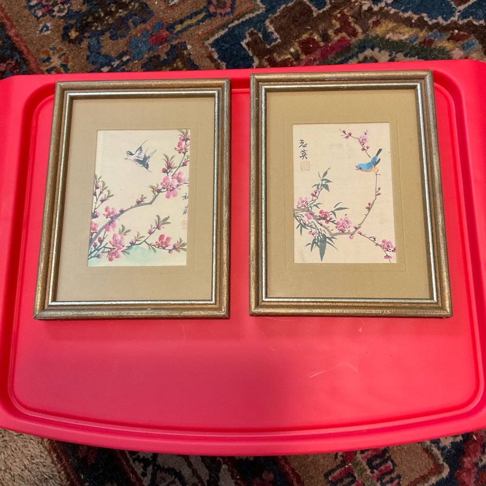 Vintage Chinese silk art